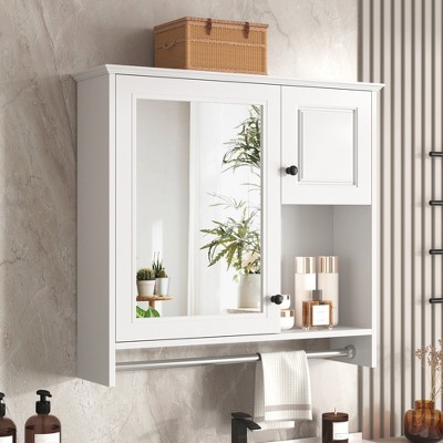 VYNXARIA 30'' Wall-Mounted Bathroom Cabinet with Mirror & Adjustable Shelves.