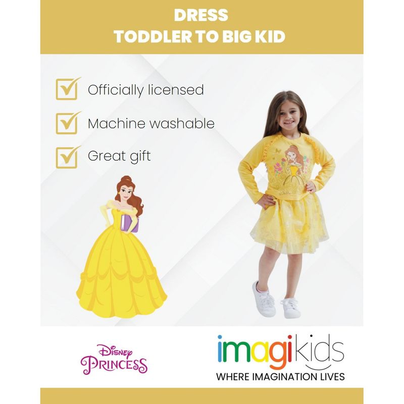 Disney Frozen Princess Anna Elsa Girls Dress Toddler to Big Kid, 3 of 6
