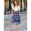 INSPIRE CHIC Women's Floral Elastic Waist Tiered Ruffle Boho Midi Skirts - 2 of 4