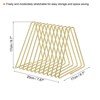 Unique Bargains 11 Slots Metal Wire Triangle Desktop Holder Rack for Vinyl Record Album - 2 of 4