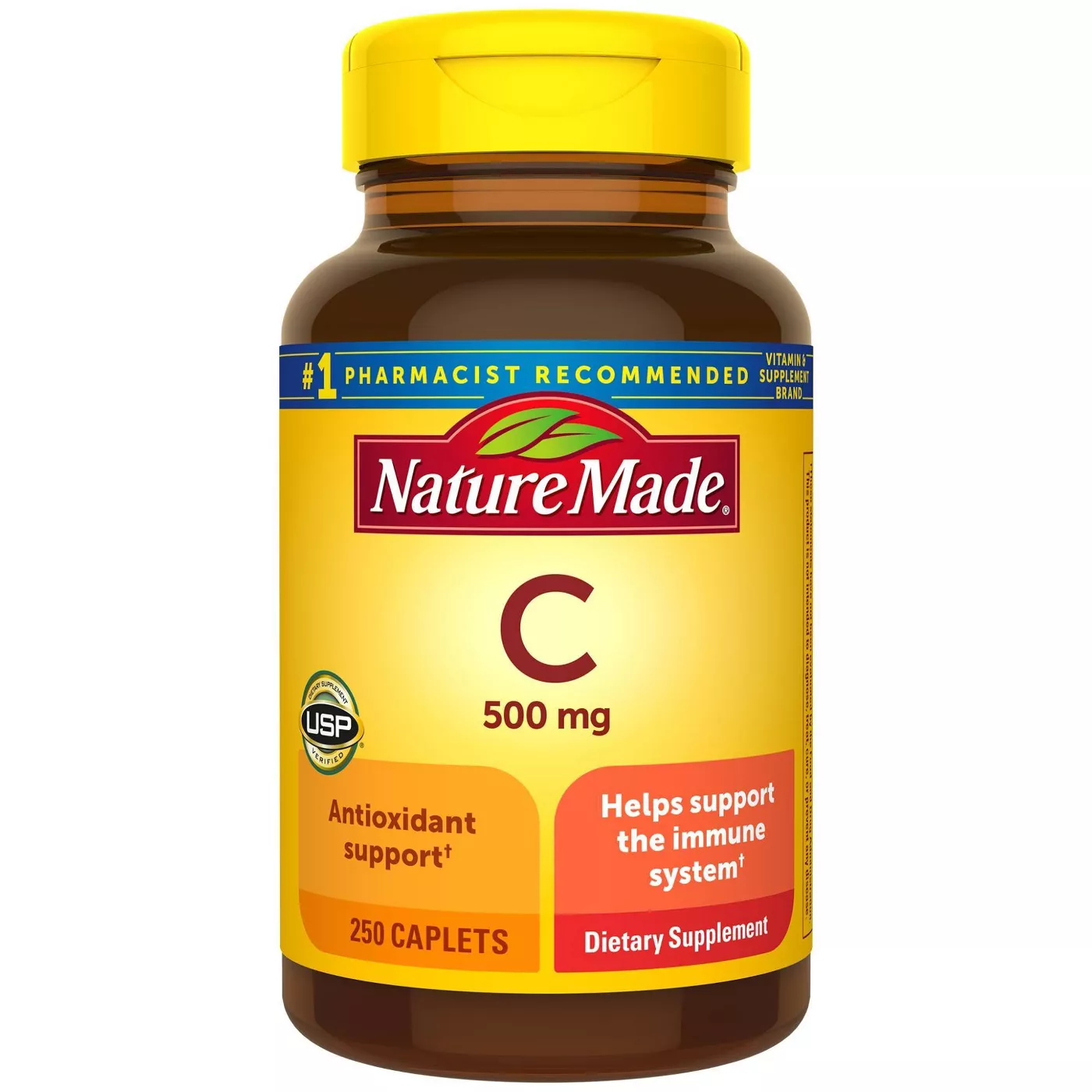 Nature Made Vitamin C 500 mg Caplets - 250ct - image 1 of 6