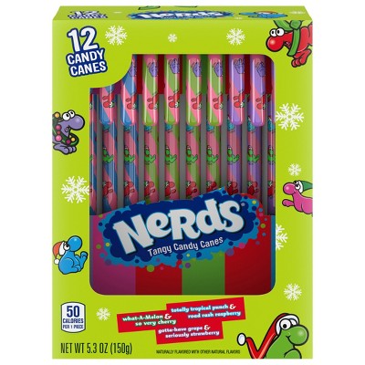 Nerds Christmas Candy Canes - 5.3oz/12ct