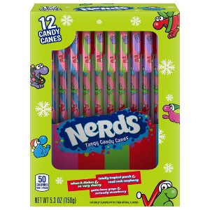 Nerds Christmas Candy Canes - 5.3oz/12ct - 1 of 4