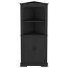 Chery Life 69'' in Tall Corner Cabinet with Doors for living room, bathroom,Dining Room or Kitchen, Black - 2 of 4