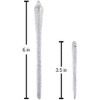 Old World Christmas Blown Glass Ornament for Christmas Tree, Frosty Glass Icicles (Pack of 24) - 4 of 4
