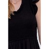 August Sky Women's Short Sleeve Smocked Midi Dress - 4 of 4
