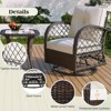 Aukfa 3-piece Outdoor Chair & Table Set, 2 Rocking Chairs and a Square Table for Garden, Patio, or Balcony - 2 of 4
