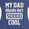 Girls' - Instant Message - Cool Dad He Thinks Fit & Flair Cap Sleeve Graphic Dress - 2 of 4