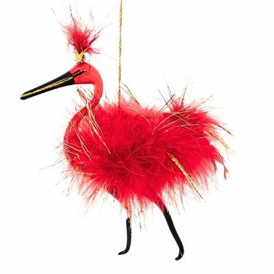Italian Ornaments 8.0 Inch Scarlatina Bird Italian Ornament Tree Ornaments