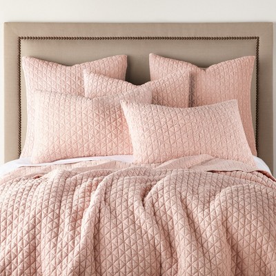 Blush Twin Reversible Microfiber Quilt Set