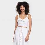 Women's Tie-Front Cropped Tank Top - Universal Thread™