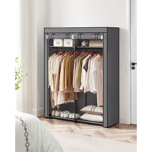 SONGMICS Closet Wardrobe, Portable Closet for Bedroom, Clothes Rail with Non-Woven Fabric Cover, Clothes Storage Organizer, 55.1 x 16.9 x 68.5 Inches - 1 of 4