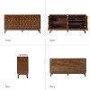 Rosalind 60 Modern Wide Sideboard with Geometric Relief Door Fronts | KARAT HOME-WALNUT - 4 of 4