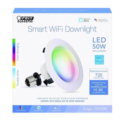Feit Electric Frost White 4 in. W Aluminum LED Dimmable Recessed Downlight 8 W