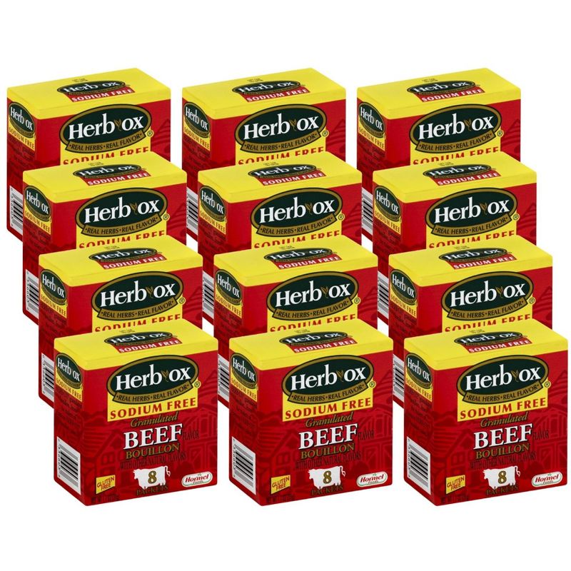 Herb-Ox Sodium Free Beef Bouillon - Case of 12/1.1oz, 1 of 6