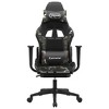 vidaXL Massage Gaming Chair with Footrest Black&Camouflage Faux Leather - 4 of 4