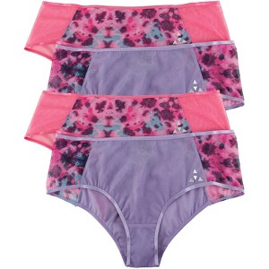 Balanced Tech Women's Printed Mesh Hipster Panty 4 Pack - Hibiscus - Medium - 1 of 1