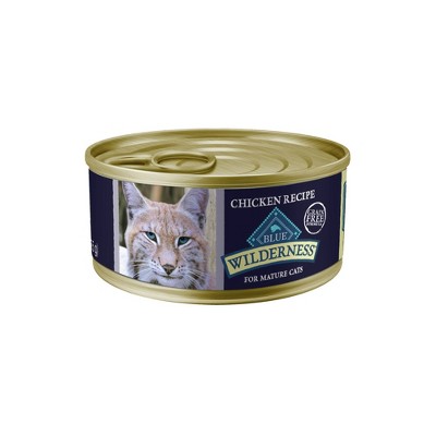 Photo 1 of *ONE CAN MISSING* Blue Buffalo Wilderness Grain Free Premium Senior Wet Cat Food Chicken Recipe Mature - 5.5oz, 24 Pack 