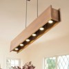 Rennnsan Selore 39" W Liner Wooden Modern LED Dimmable Kitchen Island Pendant in Black - 2 of 4