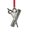 Northlight 3" Silver-Plated Scissors and Comb Christmas Ornament - 4 of 4
