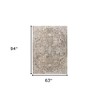 8' Gray Ivory And Brown Medallion Runner Rug - 3 of 4
