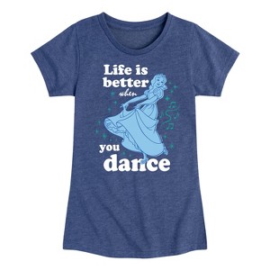 Girls' - Disney Princess - Snow White Life Is Better When You Dance Fitted Short Sleeve Graphic T-Shirt - 1 of 4