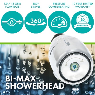 Niagara Chrome Small Wall Mount Adjustable Shower Head