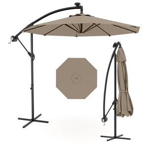 10FT Cantilever Patio Umbrella, Offset Hanging Market Umbrella , UPF 50+ & Easy Tilt for Pool, Deck, Garden - 1 of 4