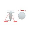 Unique Bargains 100pcs 8mm White Plastic Rivets Clips Car Door Panel Retainer Fasteners Screws - 2 of 4
