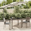 vidaXL Garden Dining Set Grey PE rattan, powder-coated steel, tempered glass - 2 of 4