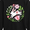 Boys' - Instant Message - Scandinavian Bunny With Flowers Long Sleeve Graphic T-Shirt - 2 of 4