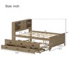 A Captain's Bed With A Drawer - Type Bed And Three Storage Drawers, Suitable For The Dormitory Bedrooms Of Children And Teenagers - 3 of 3