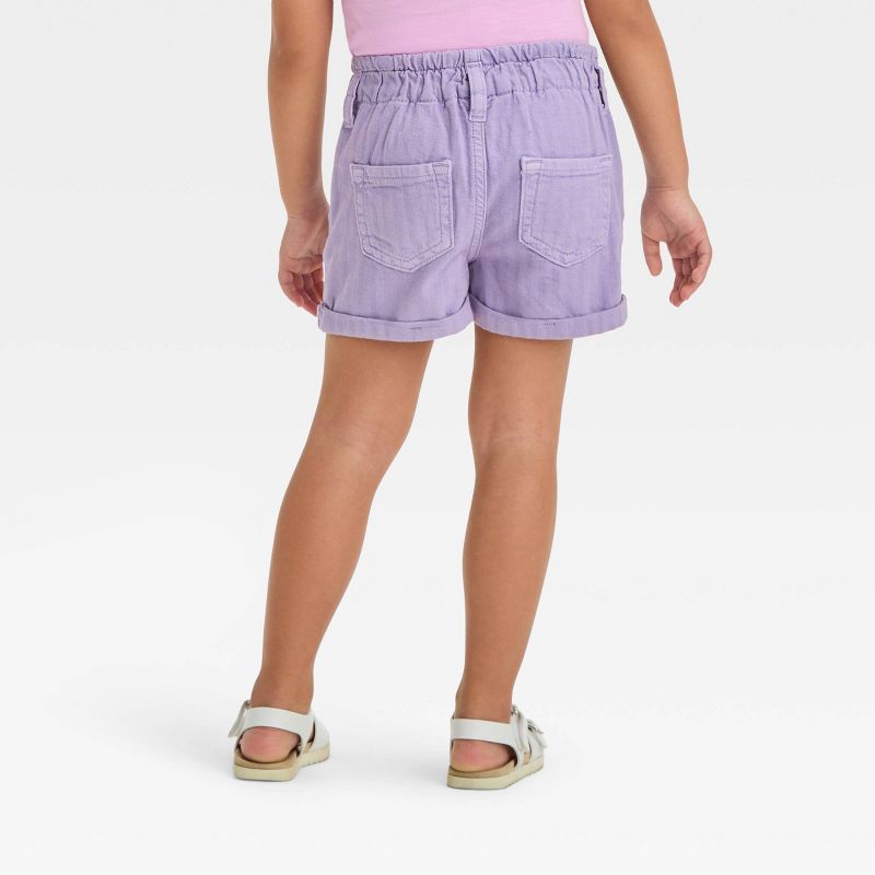 Toddler Girls' Paper Bag Shorts - Cat & Jack™ Purple, 3 of 5