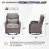 Gymojoy Outdoor Patio Swivel Chairs Glider Chair Set with 6" Thick Cushions All Weather Glider Chairs and Side Table for Garden - 3 of 4
