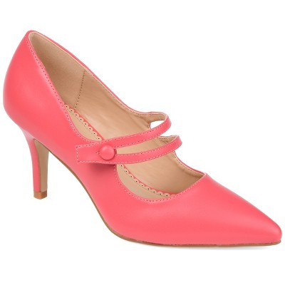 Journee Collection Women's Sidney Pointed Toe Mid Heel Pumps