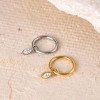 16G 18G Titanium Dangle Huggie Hoop, Rook Piercing Jewelry Cartilage Earring Conch Helix Hoop Earring - 2 of 4