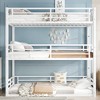 Twin Over Twin Over Twin Bunk Bed with Safety Guardrails - 2 of 4