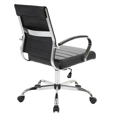 Benmar High Back Ergonomic Swivel Office Chair in Black Leather