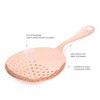 Summit Copper Julep Strainer by Viski | Professional Metal Stainless Steel Cocktail Strainer for Kitchen with Handle | Home bar tool - 2 of 4