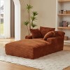 Dolonm 49.2 in. Oversized Corduroy Chaise Lounge Modern Sleeper Sofa for Living Room & Office - 2 of 4