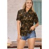 LA LEELA Button Down Shirt Floral Summer Beach Party Blouse Shirt Hawaiian Blouses Short Sleeve Button Up Dress Tee Shirts Tops - 3 of 4