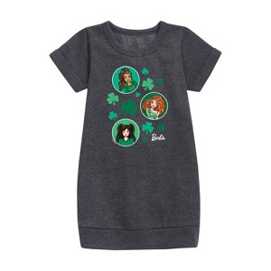 - Barbie - St Paddys Collage Graphic Short Sleeve Fleece Dress - 1 of 3