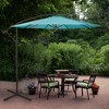 Northlight 10' Octagon Outdoor Patio Off-Set Umbrella with Crank and Tilt  - Blue - 2 of 4