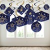 Big Dot of Happiness Starry Skies - Gold Celestial Party Hanging Decor - Party Decoration Swirls - Set of 40 - 3 of 4