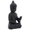 Sagebrook Home 10" Ceramic Buddha Sculpture - Contemporary Black Seated Buddha Statue - Decorative Table Accent For Home, Office, Yoga Studio. Gift - image 2 of 4