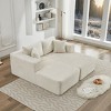 76" Modern Cloud L-Shaped Sectional Couch,Deep Seat Corduroy Modular Sofa for Living Room,Plush Cloud Couch Sectional with Double Chaise-Koiai - 3 of 4