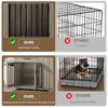 Furniture Style Dog Crate for Large Dogs, 44 Inch Wooden Dog Kennel Furniture with Drawer & Side Storage and Bulit-In Feeding Station - 3 of 4