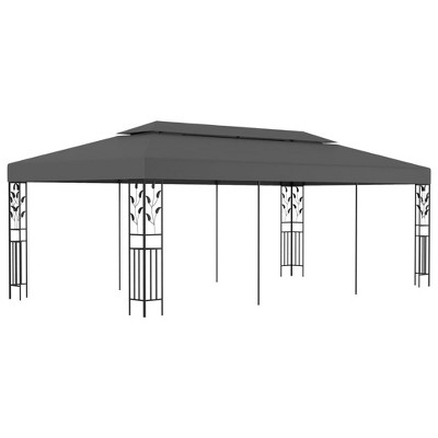 vidaXL Gazebo Anthracite and Black Powder-coated steel and polyester