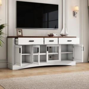 Christopher Knight Home Varesa Modern Wooden Storage TV Console with 3 Drawers, 4 Doors and Adjustable Shelves - 1 of 4