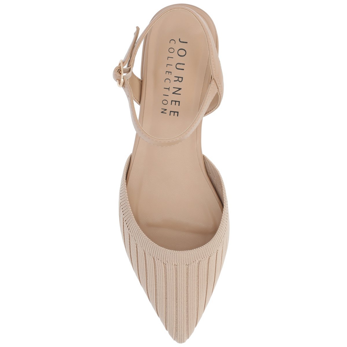 Обувь Journee Collection Medium and Wide Width Women's Ansley Flats Tan 6.5WD — фото 4
